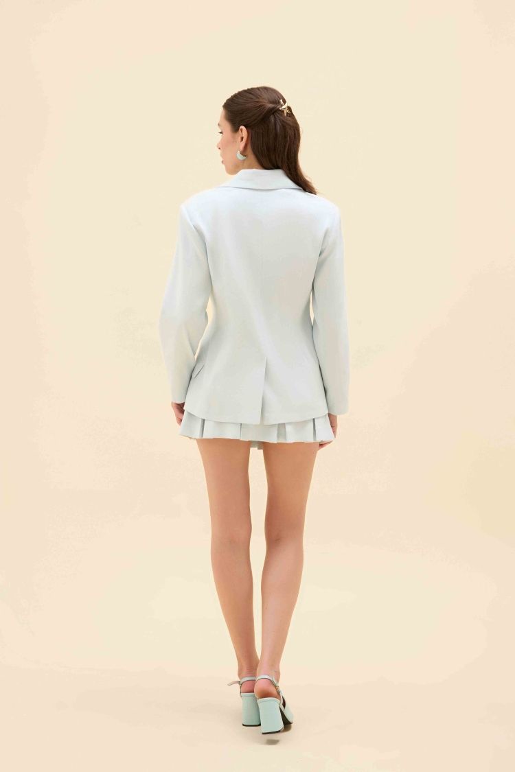 RETRO FORM KETEN BLAZER CEKET - 6