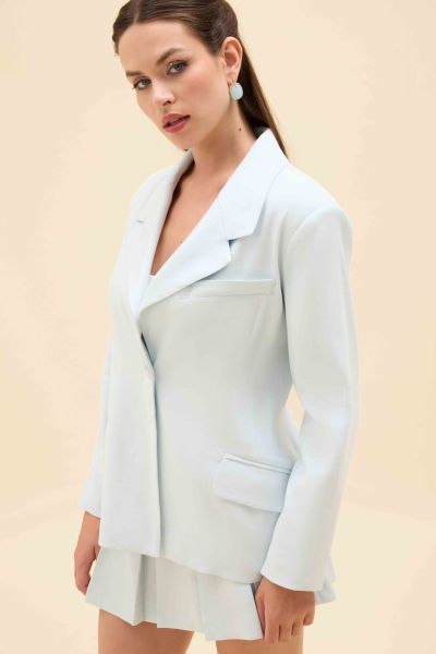 RETRO FORM KETEN BLAZER CEKET - 2