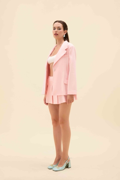 RETRO FORM KETEN BLAZER CEKET - 11