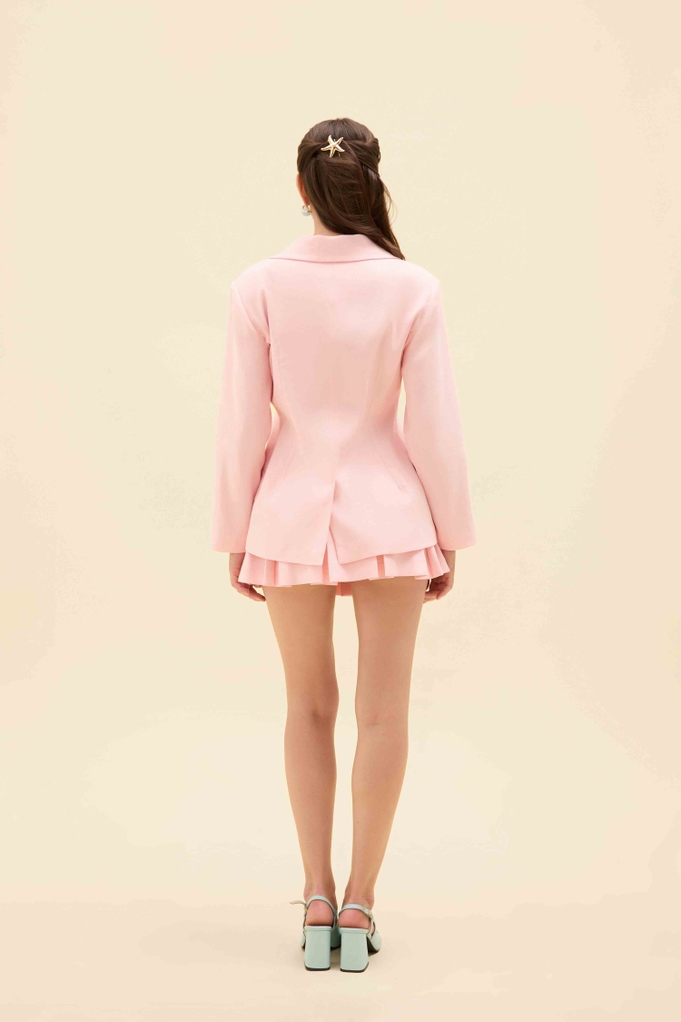 RETRO FORM KETEN BLAZER CEKET - 13
