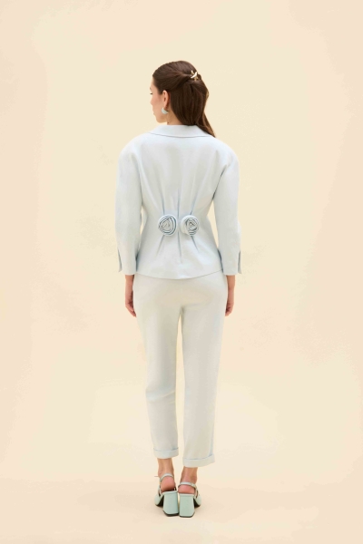 ELASTİK RELAX FİT KETEN PANTALON - 12