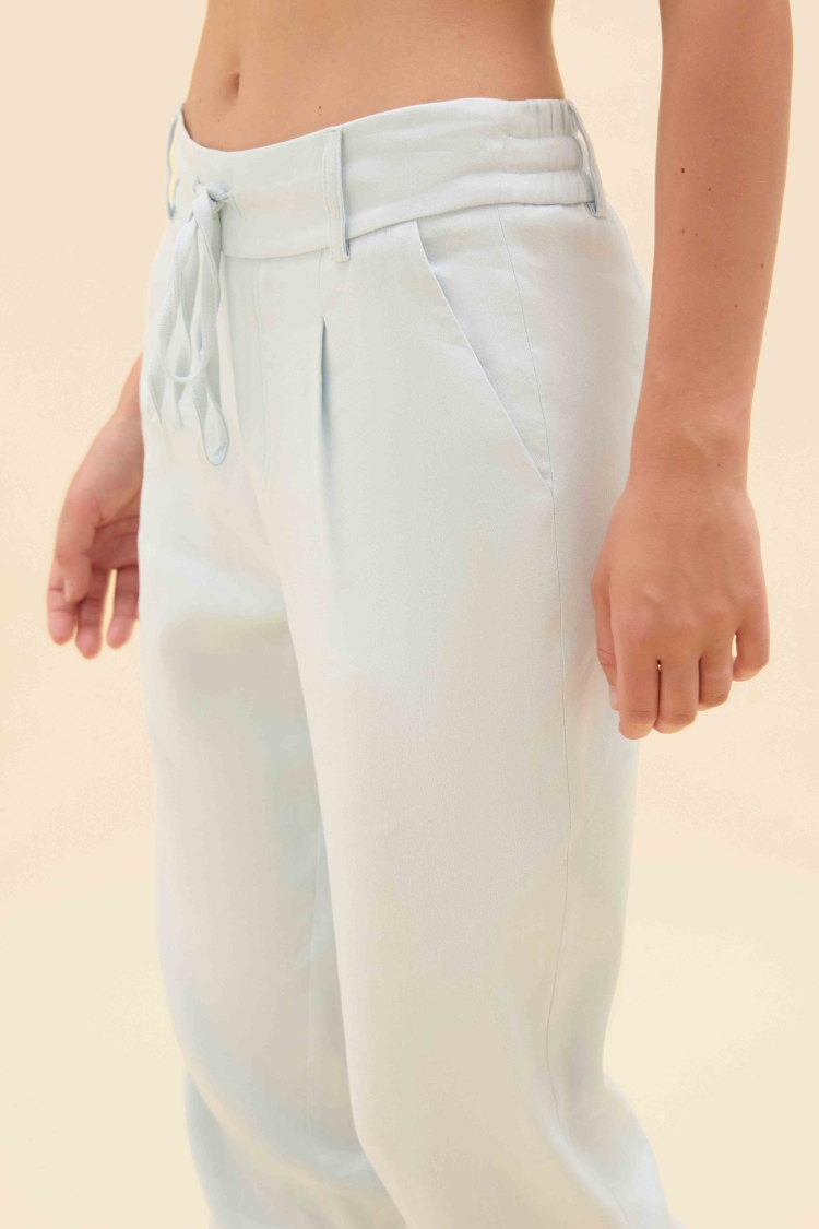 ELASTİK RELAX FİT KETEN PANTALON - 14