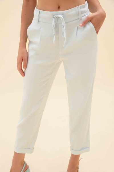 ELASTİK RELAX FİT KETEN PANTALON - 13