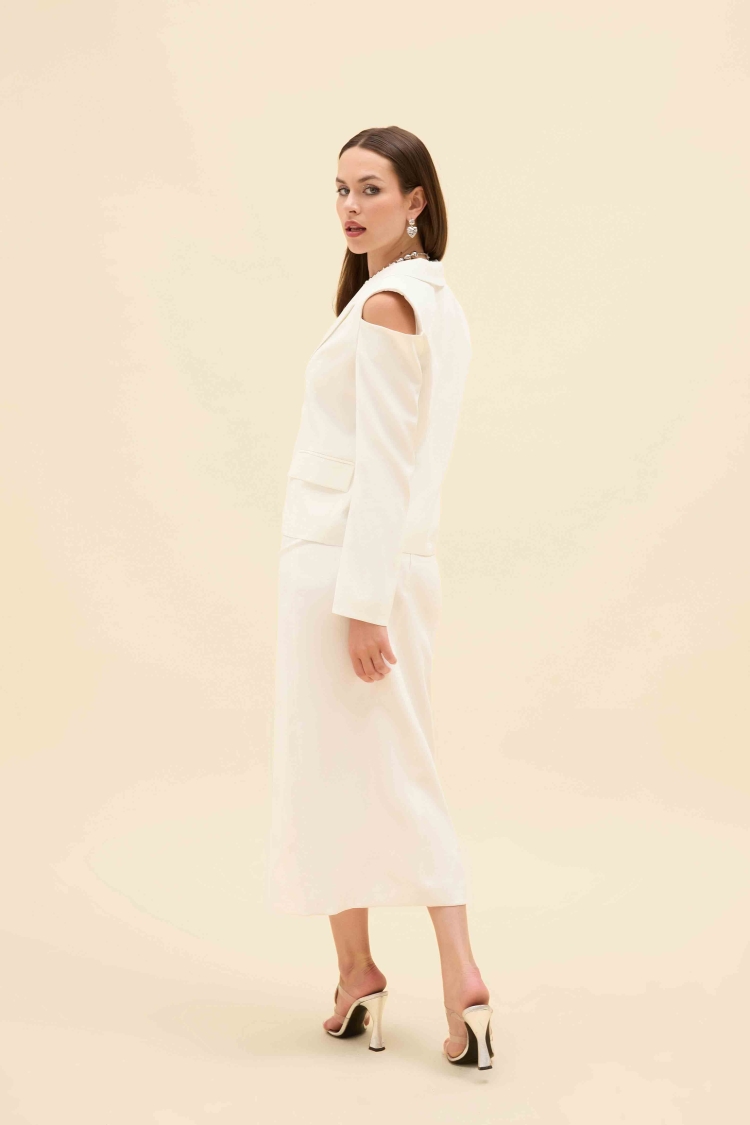CUT-OUT OMUZLU BLAZER CEKET - 5