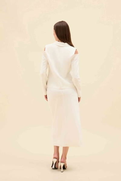 CUT-OUT OMUZLU BLAZER CEKET - 6