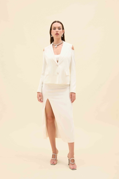 CUT-OUT OMUZLU BLAZER CEKET - 3