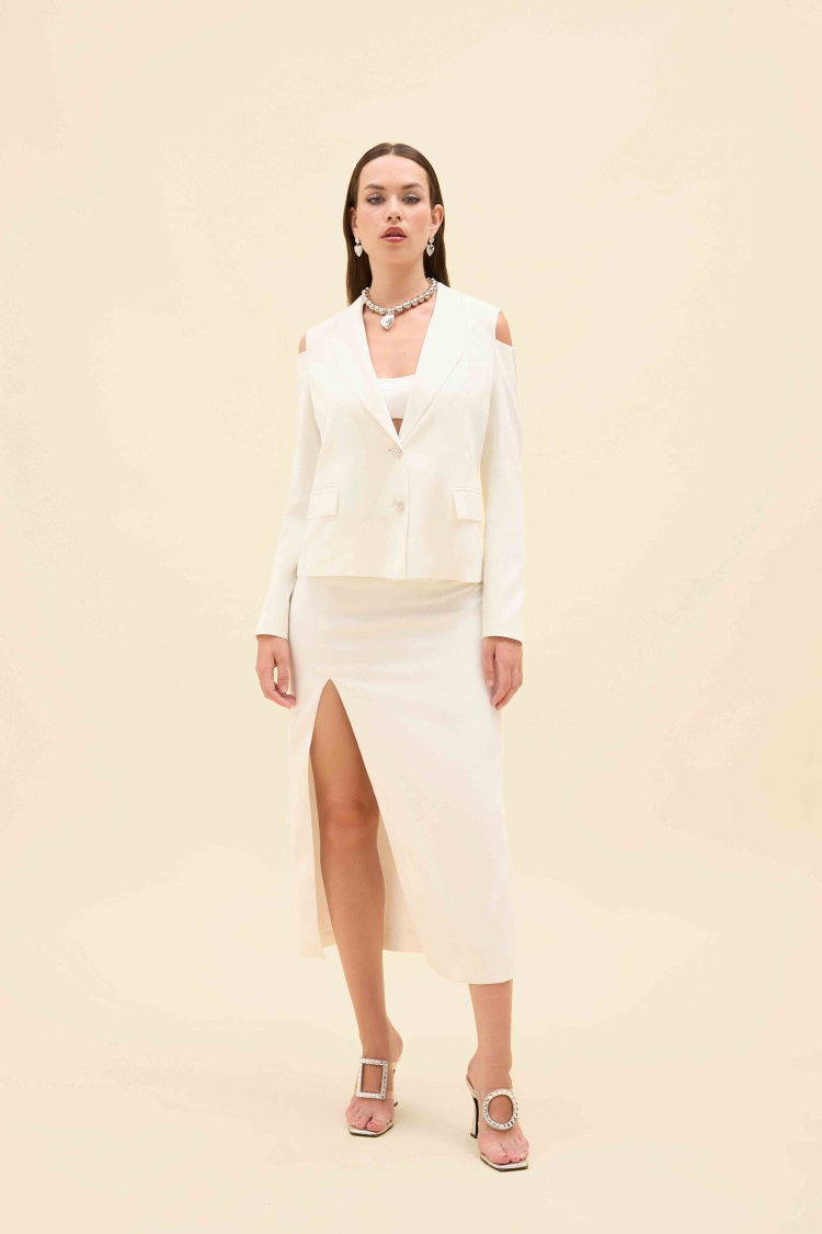 CUT-OUT OMUZLU BLAZER CEKET - 3