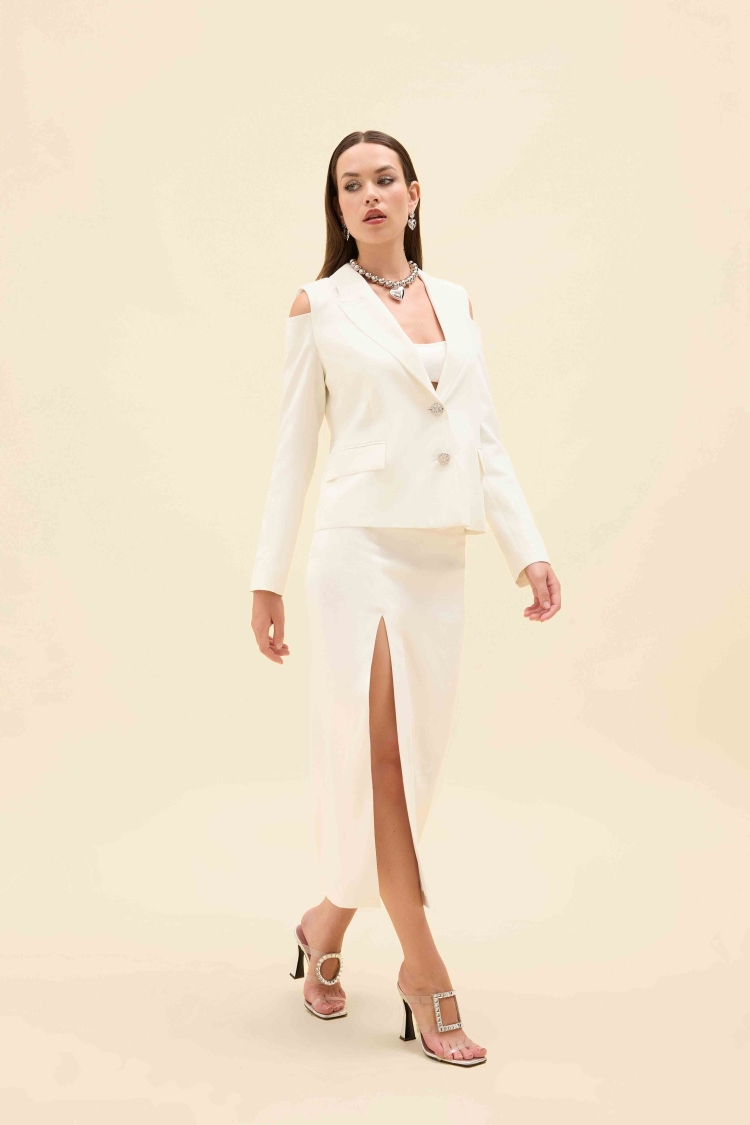 CUT-OUT OMUZLU BLAZER CEKET - 4