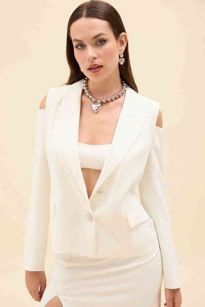 CUT-OUT OMUZLU BLAZER CEKET - 1